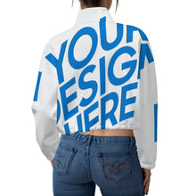 Lade das Bild in den Galerie-Viewer, Einzelbilddruck Damen / Frauen Fleece Hoodie kurze Jacke MWL476 mit Fotos Muster Text Logo selbst gestalten und bedrucken
