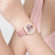 Lade das Bild in den Galerie-Viewer, Damenuhr personalisiert | Lederarmband Rosa | Uhr mit Foto
