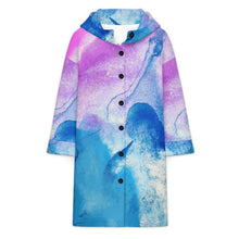 Lade das Bild in den Galerie-Viewer, Damen Fleecejacke lang mit Kapuze individuell bedruckbar
