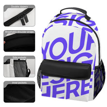 Lade das Bild in den Galerie-Viewer, Lässiger Taschen Rucksack Schultasche Schulrucksack XB0604193 mit Fotos Muster Text Logo selbst gestalten und bedrucken
