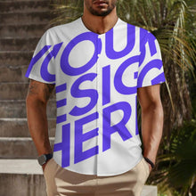 Lade das Bild in den Galerie-Viewer, Einzelbild-Design Herren / Männer Kurzarm Hemd Shirt mit Rundschnitt LM018 mit Foto Design Motiv Text selbst gestalten und bedrucken
