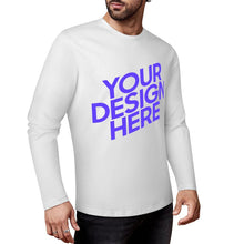 Lade das Bild in den Galerie-Viewer, 100% Baumwolle Vorderseite-Druck Herren/Männer Langarm Shirt Verschiedne Farben mit Foto Design Motiv Text selbst gestalten und bedrucken
