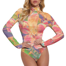 Lade das Bild in den Galerie-Viewer, Langarm Body Damen mit Stehkragen | Personalisiert &amp; High-Stretch

