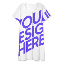 Lade das Bild in den Galerie-Viewer, Einzelbild-Design Damen / Frauen Kragenloses Longshirt LM501 mit Foto Design Motiv Text selbst gestalten und bedrucken
