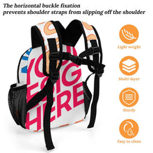 Lade das Bild in den Galerie-Viewer, Multi-Image-Design 13 Zoll Volldruck Kinderschultasche Schulrucksack mit Fotos Muster Text Logo selbst gestalten und bedrucken
