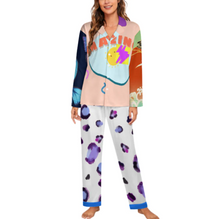 Lade das Bild in den Galerie-Viewer, Multi-Image-Design Damen / Frauen Schlafanzug Pyjama Set Langarm - Kragen Classic (2 tlg.) SDS062 mit Foto Design Motiv Text selbst gestalten und bedrucken
