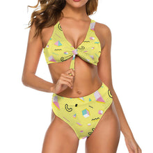 Lade das Bild in den Galerie-Viewer, High Waist Bikini mit Schleife | Süß &amp; Figurformend | Für Damen
