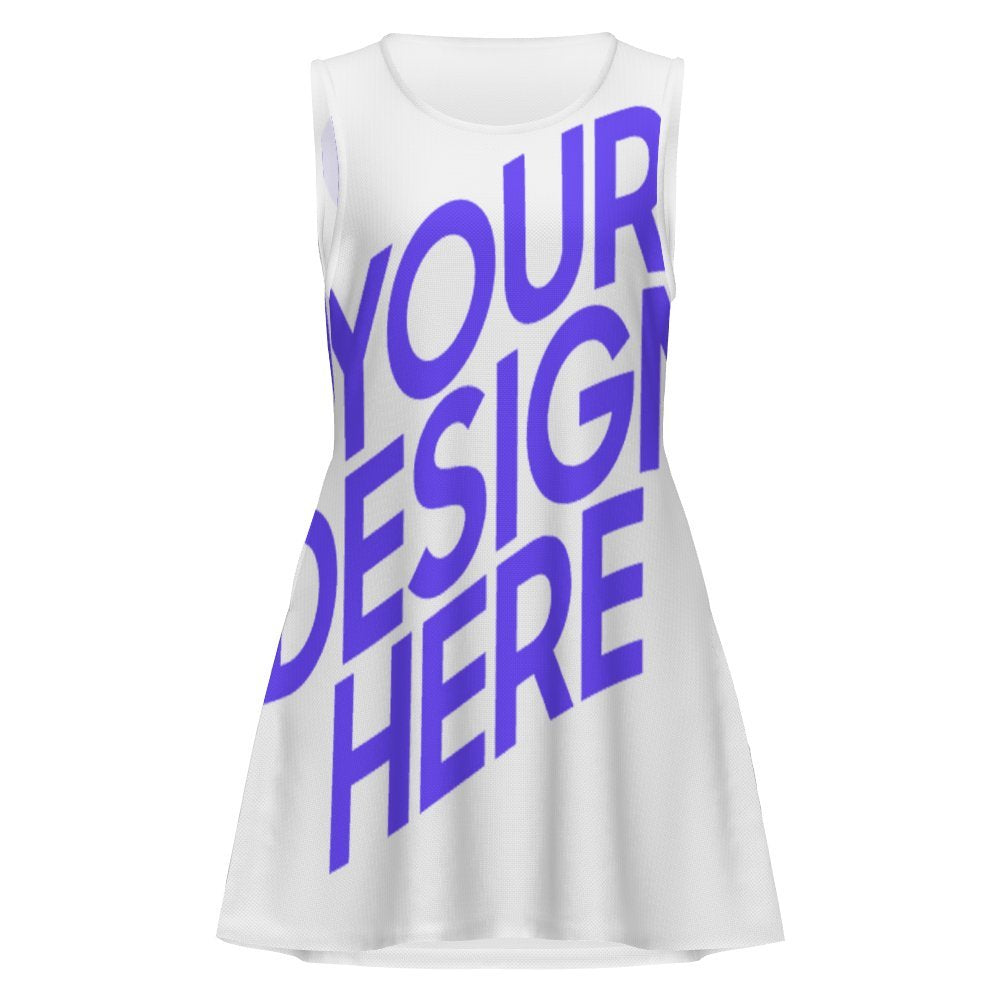 Sommerkleid Damen Ärmellos Strandkleid Minikleid MXLD10 mit Foto Design Motiv Text selbst gestalten und bedrucken (Simple Design)