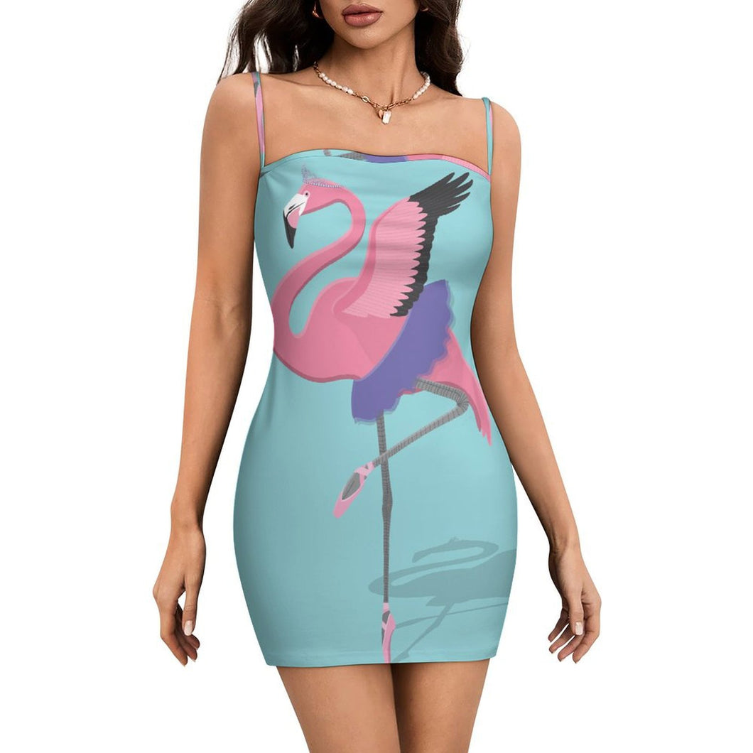 Damen Trägerkleid mit Foto | Figurbetontes Kleid aus Milchseide
