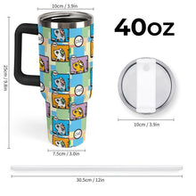 Lade das Bild in den Galerie-Viewer, Personalisierter 40oz Edelstahl-Tumbler mit Griff und UV-Druck

