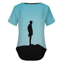 Lade das Bild in den Galerie-Viewer, Damen T-Shirt V-Ausschnitt &amp; Wickeloptik | Personalisiert

