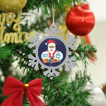 Lade das Bild in den Galerie-Viewer, Weihnachtsanhänger aus Metall | Deine Schneeflocke mit Foto-Gravur
