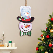 Lade das Bild in den Galerie-Viewer, Personalisiertes Türschild für Weihnachten aus Holz | Schneemann Willkommensschild
