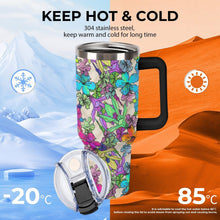 Lade das Bild in den Galerie-Viewer, Personalisierter 40oz Auto-Thermobecher aus Edelstahl mit Trinkhalm
