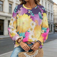 Lade das Bild in den Galerie-Viewer, Shoulder Length Long Sleeved Sweater Bright Flowers

