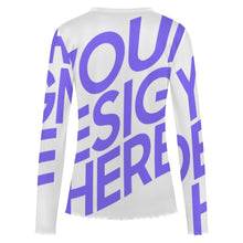 Lade das Bild in den Galerie-Viewer, Einzelbilddruck Damen / Frauen Langärmeliges Mesh T-Shirt SDS2504 mit Foto Design Motiv Text selbst gestalten und bedrucken

