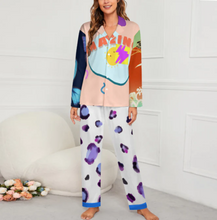 Lade das Bild in den Galerie-Viewer, Multi-Image-Design Damen / Frauen Schlafanzug Pyjama Set Langarm - Kragen Classic (2 tlg.) SDS062 mit Foto Design Motiv Text selbst gestalten und bedrucken
