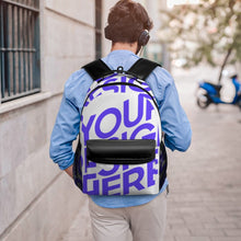 Lade das Bild in den Galerie-Viewer, Lässiger Taschen Rucksack Schultasche Schulrucksack XB0604193 mit Fotos Muster Text Logo selbst gestalten und bedrucken
