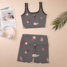 Lade das Bild in den Galerie-Viewer, Geripptes Yoga Set Damen | Crop Top &amp; Shorts | S-2XL Custom
