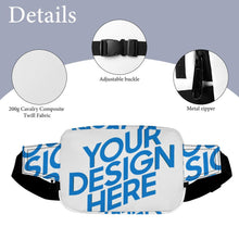 Lade das Bild in den Galerie-Viewer, Quadratische doppellagige Bauchtasche Waistbag Hüfttasche Waist Bag XB0610007 für Herren Damen mit Foto Design Motiv Text selbst gestalten und bedrucken
