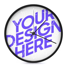 Lade das Bild in den Galerie-Viewer, Fashion Wanduhr ohne Tickgeräusche im modern Stil mit Lautlosem Uhrwerk - Große Wand Uhr 25 cm für Büro Küche Schlafzimmer Wohnzimmer Klassenzimmer mit Fotos Muster Text Logo selbst gestalten und bedrucken
