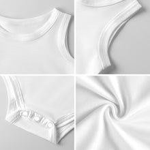 Lade das Bild in den Galerie-Viewer, Personalisierter Baby-Strampler aus Baumwolle – ärmellos mit individuellem Druck
