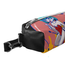 Lade das Bild in den Galerie-Viewer, Leder Mäppchen personalisiert | Doppelfach Etui (Litschi-Optik)
