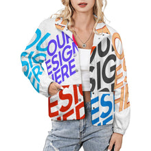 Lade das Bild in den Galerie-Viewer, Multi-Image-Druck Damen / Frauen Sweatjacke Stand-Up Collar LM552 mit Fotos Muster Text Logo selbst gestalten und bedrucken
