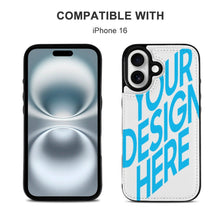 Lade das Bild in den Galerie-Viewer, TPU Leder Apple iPhone 16 Handyhülle Serie Business Handytasche Kartenfach Schutzhülle mit Standfunktion zum Aufklappen aufstellbar Etui mit Foto Design Motiv Text selbst gestalten und bedrucken
