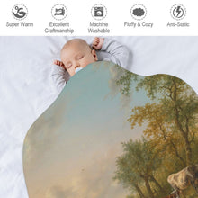 Lade das Bild in den Galerie-Viewer, Personalisierte Babydecke rund | Krabbeldecke mit Namen &amp; Foto

