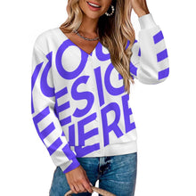 Lade das Bild in den Galerie-Viewer, Einzelbilddruck Damen / Frauen Pullover Strickjacke LM228 mit Fotos Muster Text Logo selbst gestalten und bedrucken
