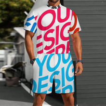Lade das Bild in den Galerie-Viewer, Multi-Image-Design Kurzärmliger Jumpsuit LM427 für Männer / Herren mit Foto Text selbst gestalten und bedrucken
