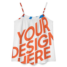 Lade das Bild in den Galerie-Viewer, Multi-Image-Druck Damen / Frauen Spaghetti Top A69K mit Foto Text selbst gestalten und bedrucken (Simple Design)
