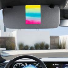 Lade das Bild in den Galerie-Viewer, Car Sun Visor Clip Yellow &amp; Blue &amp; Pink Watercolor Style 10x8cm
