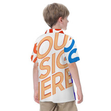 Lade das Bild in den Galerie-Viewer, Voll Druck Reiner Baumwolle Kinder Kurzarm T-Shirt mit kubanischem Kragen SDS012 mit Foto Design Motiv Text selbst gestalten und bedrucken
