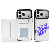 Lade das Bild in den Galerie-Viewer, TPU Leder Apple iPhone 17/iPhone 17 Air/iPhone 17 Pro/iPhone 17 Pro Max Handyhülle Business Handytasche Kartenfach Schutzhülle mit Standfunktion zum Aufklappen aufstellbar Etui mit Foto Design Motiv Text selbst gestalten und bedrucken
