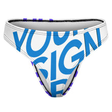 Lade das Bild in den Galerie-Viewer, Vollprint Reiner Baumwolle T-back Tanga Unterhosen Unterwäsche Low Waist NZ207 Damen / Frauen mit Fotos Muster Text selbst gestalten und bedrucken
