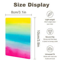 Lade das Bild in den Galerie-Viewer, Car Sun Visor Clip Yellow &amp; Blue &amp; Pink Watercolor Style 10x8cm

