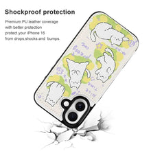 Lade das Bild in den Galerie-Viewer, TPU Leder Apple iPhone 16 Handyhülle Serie Business Handytasche Kartenfach Schutzhülle mit Standfunktion zum Aufklappen aufstellbar Etui mit Foto Design Motiv Text selbst gestalten und bedrucken
