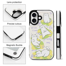 Lade das Bild in den Galerie-Viewer, TPU Leder Apple iPhone 16 Handyhülle Serie Business Handytasche Kartenfach Schutzhülle mit Standfunktion zum Aufklappen aufstellbar Etui mit Foto Design Motiv Text selbst gestalten und bedrucken

