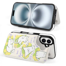 Lade das Bild in den Galerie-Viewer, TPU Leder Apple iPhone 16 Handyhülle Serie Business Handytasche Kartenfach Schutzhülle mit Standfunktion zum Aufklappen aufstellbar Etui mit Foto Design Motiv Text selbst gestalten und bedrucken
