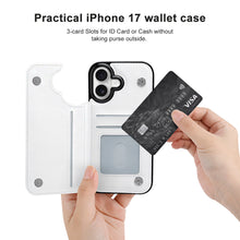 Lade das Bild in den Galerie-Viewer, TPU Leder Apple iPhone 17/iPhone 17 Air/iPhone 17 Pro/iPhone 17 Pro Max Handyhülle Business Handytasche Kartenfach Schutzhülle mit Standfunktion zum Aufklappen aufstellbar Etui mit Foto Design Motiv Text selbst gestalten und bedrucken

