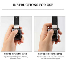 Lade das Bild in den Galerie-Viewer, PU Leder Smartwatch-Armband Ersatzarmband 38mm/40mm 42mm/44mm für iWatch Apple Watch Positive Gestaltung mit Fotos Muster Text Logo selbst gestalten und bedrucken

