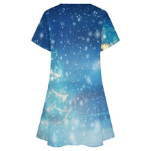 Lade das Bild in den Galerie-Viewer, Short-sleeved Dress Christmas Tree, Starlight, Stars, Winter
