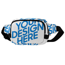 Lade das Bild in den Galerie-Viewer, Quadratische doppellagige Bauchtasche Waistbag Hüfttasche Waist Bag XB0610007 für Herren Damen mit Foto Design Motiv Text selbst gestalten und bedrucken
