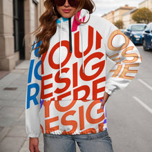 Lade das Bild in den Galerie-Viewer, Multi-Image-Druck Damen / Frauen Doppelschicht Hoodie mit Taschen (mit Futter) MWL683 mit Foto Design Motiv Text selbst gestalten und bedrucken
