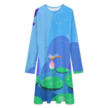 Lade das Bild in den Galerie-Viewer, Langarm Swing-Kleid personalisieren | Dein Design, dein Stil
