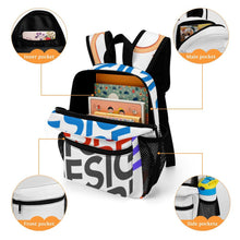 Lade das Bild in den Galerie-Viewer, Multi-Image-Design 13 Zoll Volldruck Kinderschultasche Schulrucksack mit Fotos Muster Text Logo selbst gestalten und bedrucken
