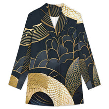 Lade das Bild in den Galerie-Viewer, Damen Blazerkleid mit doppelreihiger Knopfleiste und individuellem Design
