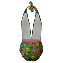 Lade das Bild in den Galerie-Viewer, Personalisierter Badeanzug Deep-V | Neckholder Monokini bedrucken
